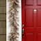 9ft. Pre-lit Snowy Bedford Pine Artificial Christmas Garland with Cedar Leaves, Red Berries, Mixed Cones & 70 Warm White Battery Operated LED Lights w/Timer